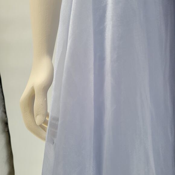 Michelangelo Gown Womens 6 Blue Beaded Whimsical Fairy Corset Halter Prom Dress - Picture 14 of 16